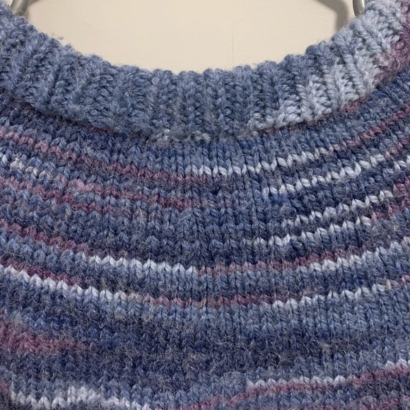 VINTAGE 80s Dad Grandpa Hand Knit Sweater Womens Medium - Picture 10 of 12